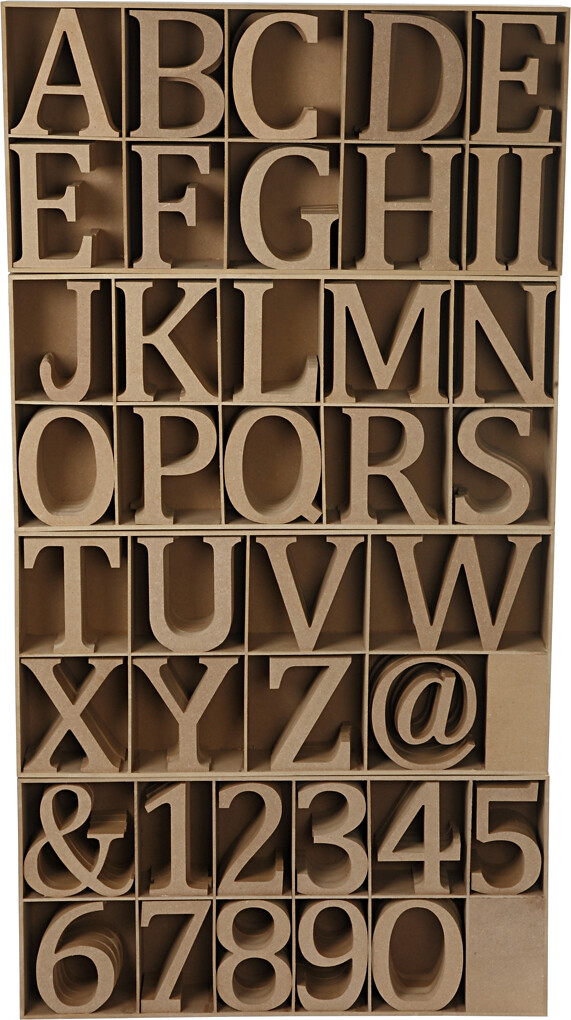 Bogstaver Symboler Træ 160 Stk