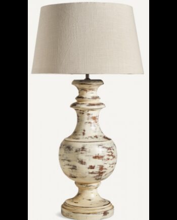 Bordlampe Mangotræ Bomuld H80 Antik Beige Natur