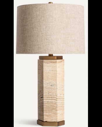 Bordlampe Marmor Linned H71 Beige Natur