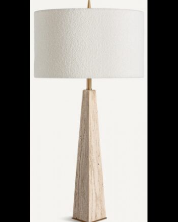 Bordlampe Travertin Boucl H85 Travertin Cremehvid
