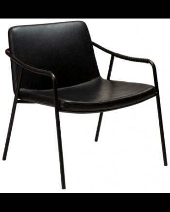 Boto Loungestol Metal Læder H71 Sort Vintage Sort
