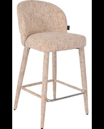 Charlie Barstol Stål Chenille H94 Meleret Beige