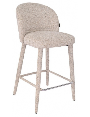 Charlie Barstol Stål Chenille H94 Meleret Taupe