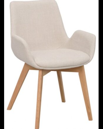 Drimsdale Spisebordsstole Egetræ Polyester H81 Beige