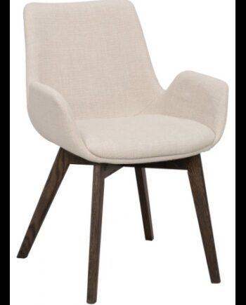 Drimsdale Spisebordsstole Egetræ Polyester H81 Brun Beige