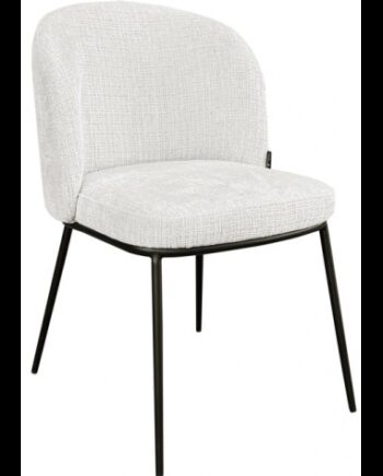 Elvi Spisebordsstol Chenille H83 Sort Beige