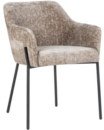 Fay Spisebordsstol Metal Polyester H79 Sort Sandgrå