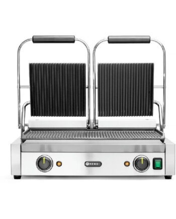Hendi Kontaktgrill Dobbelt Rillet Rillet