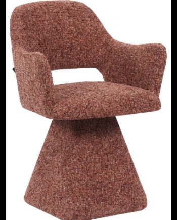 Josh Spisebordsstol Med Drejefod Chenille H87 Kobber