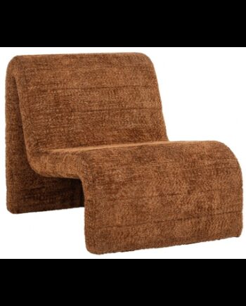 Kelly Lænestol Polyester Plys H76 Kanel