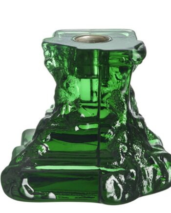 Kosta Boda Rocky Baroque Lysestage Emerald Green
