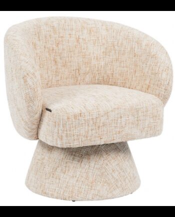 Lenn Loungestol Med Drejefod Chenille H76 Beige