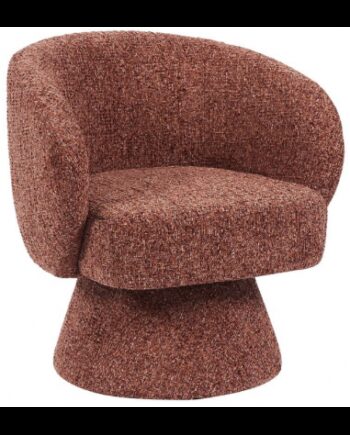 Lenn Loungestol Med Drejefod Chenille H76 Kobber