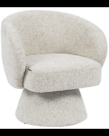 Lenn Loungestol Med Drejefod Chenille H76 Taupe