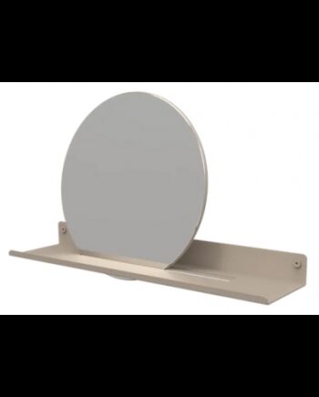 London Hylde Med Spejl Til Badeværelset Aluminium Glas B60 Beige