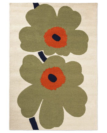 Marimekko Unikko års Jubilæums Udendørstæppe 160 230 Støvet Grøn