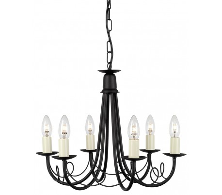 Minster Lysekrone ø48 E14 Sort