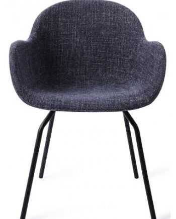 Otsu Spisebordsstol H80 Polyester Sort Indigo Blå