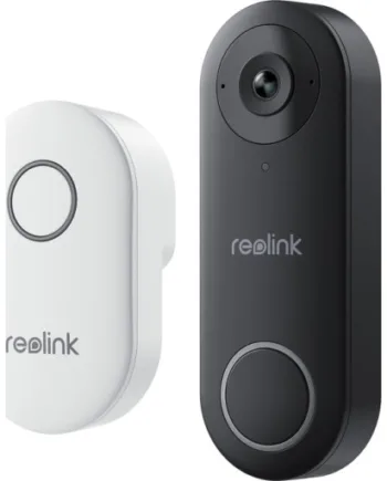 Reolink Dørklokke Med Kamera Wifi Sort