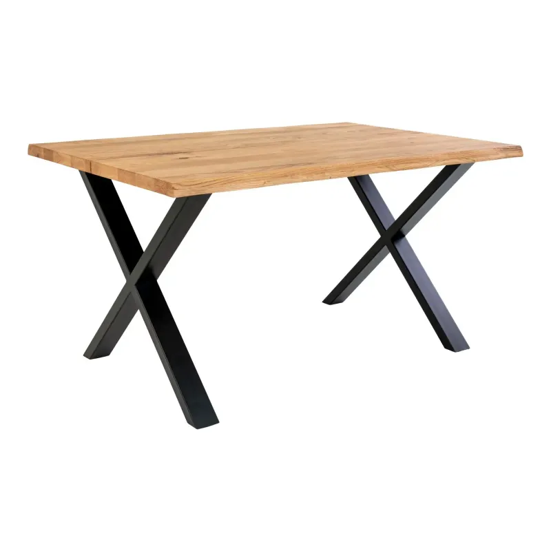 Spisebord Olieret Med Bølget Kant Forberedt Tillægsplader 140x95xh75cm 2201500