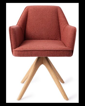 Tome Spisebordsstol Med Drejefod Egetræ Polyester H80 Saffron
