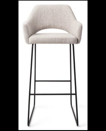 Yanai Barstol Metal Polyester H100 Sort Lysegrå