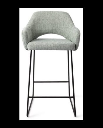 Yanai Barstol Metal Polyester H89 Sort Lysegrøn