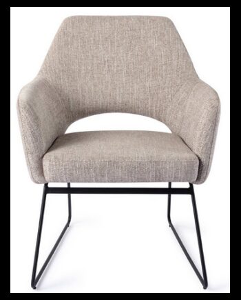 Yanai Loungestol Stål Polyester H84 Sort Greige