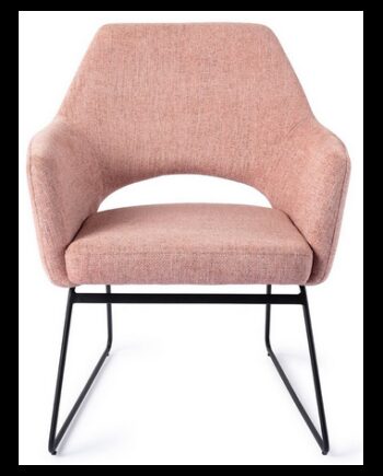 Yanai Loungestol Stål Polyester H84 Sort Pink