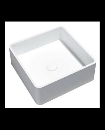 Accia Firkantet Håndvask Solid Surface Mat Hvid