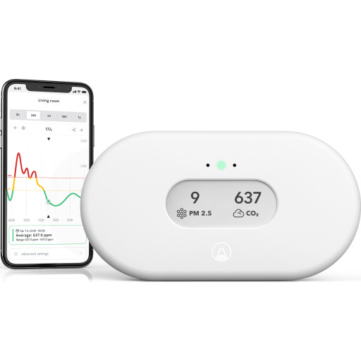 Airthings View Plus Radon Luftkvalitetsmåler Hvid
