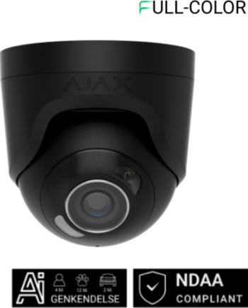 Ajax Turret Overvågningskamera 5mp Sort