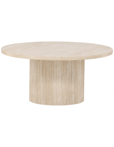 Arøn Sofabord Mdf H38 ø80 Travertin