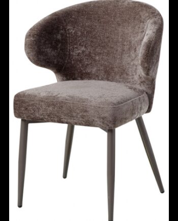 Ares Spisebordsstol Metal Polyester H84 Lerbrun Gråbrun