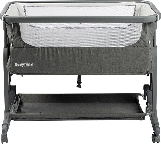 Babytrold Bedside Sleep Tight Med Hjul Grå