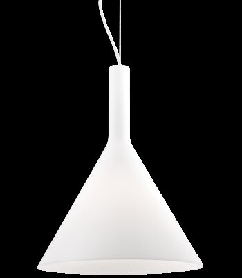 Cocktail Loftlampe Glas ø35 E27 Hvid