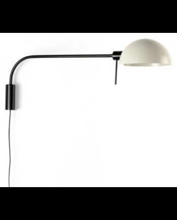 Dominica Væglampe Stål B88 E27 Sort Beige