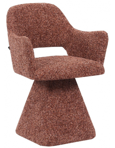 Josh Spisebordsstol Med Drejefod Chenille H87 Kobber