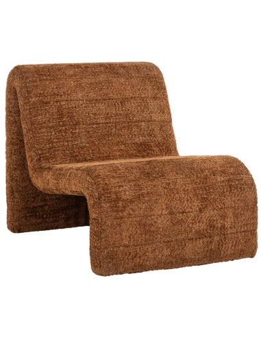 Kelly Lænestol Polyester Plys H76 Kanel
