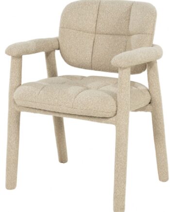 Knox Spisebordsstol Med Armlæn Boucl Polyester H81 Taupe