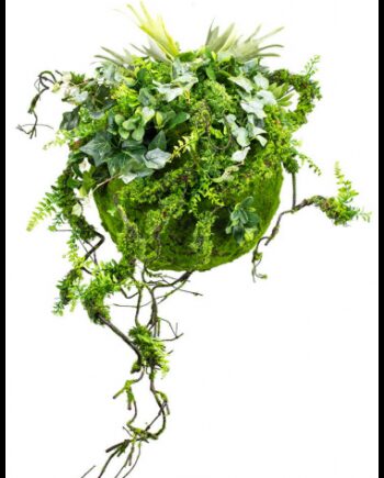 Kokedama Have Kunstige Planter Mos ø45 Grøn