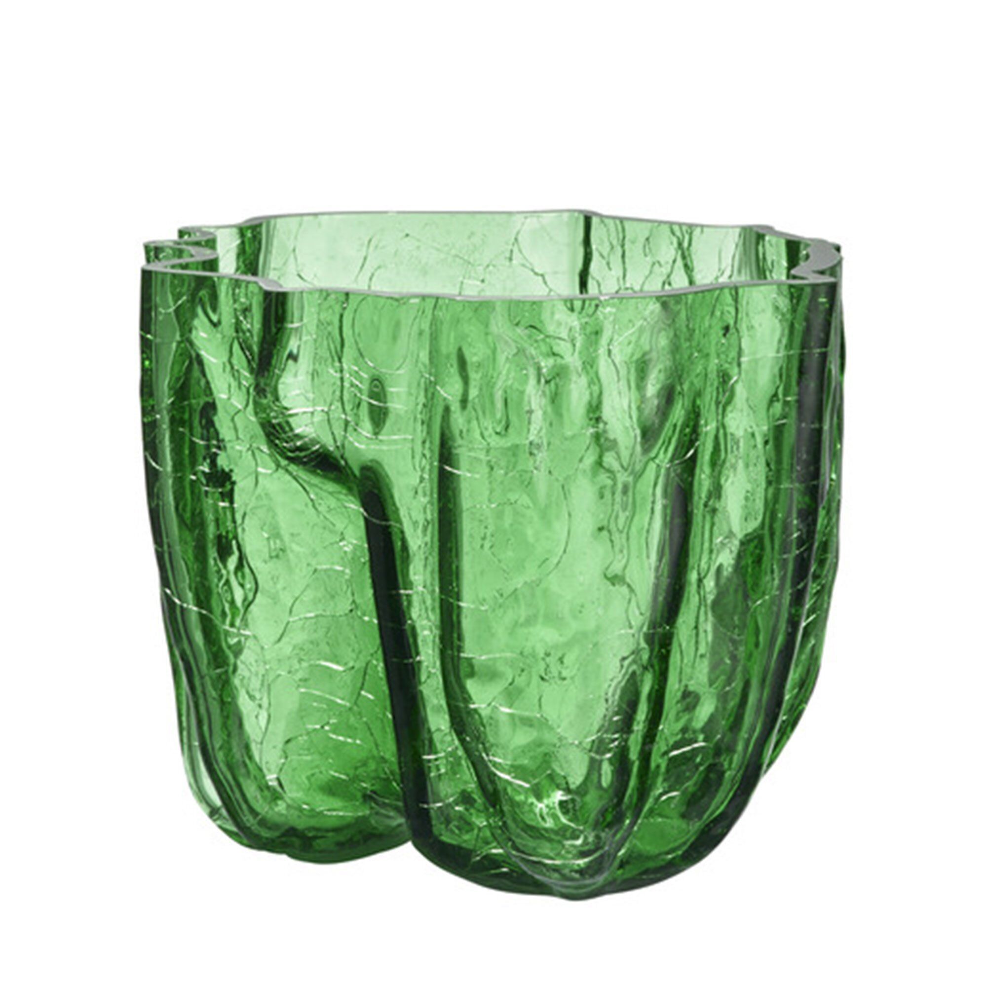 Kosta Boda Crackle Vase 175 Grøn