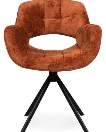 Link Spisebordsstol Metal Polyester H85 Sort Rust