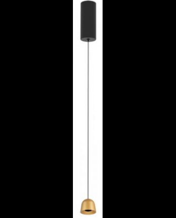 Loftlampe Aluminium Led Satineret Sort Satineret Guld