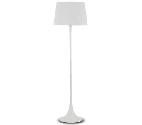 London Gulvlampe Metal Tekstil H174 E27 Hvid