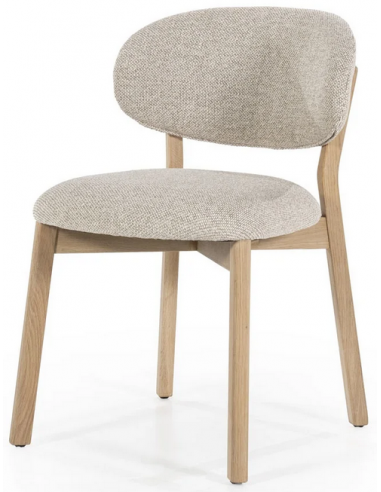 Mikky Spisebordsstol Egetræ Polyester H79 Taupe