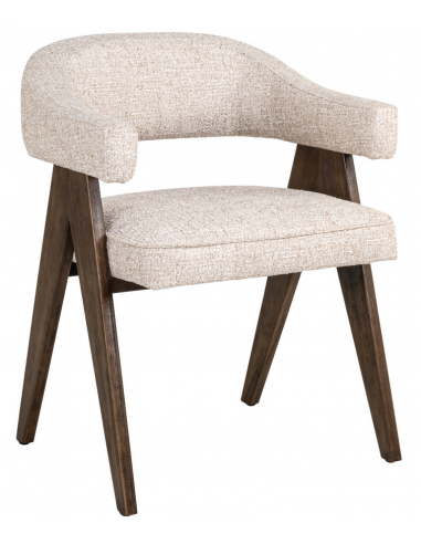 Mori Spisebordsstol Fyrretræ Tweed H79 Brun Creme