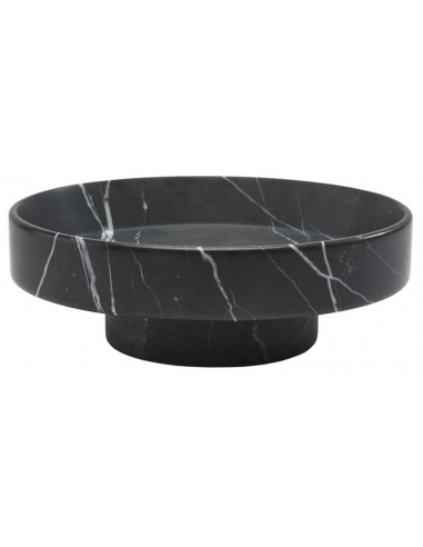 Nero Rund Piedestal Marmor H10 ø30 Sort Marmor