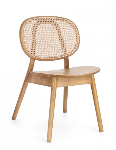 Olis Spisebordsstol Elmetræ Rattan H81 Natur