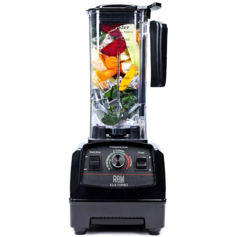 Raw Blender Turbo Black 5hp 1800w